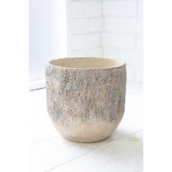 サイズ　直径20ｘ高さ18.5cm口径17ｘ深さ17cm材質　セメント穴あり対応ソーサー　cvt-pt-25