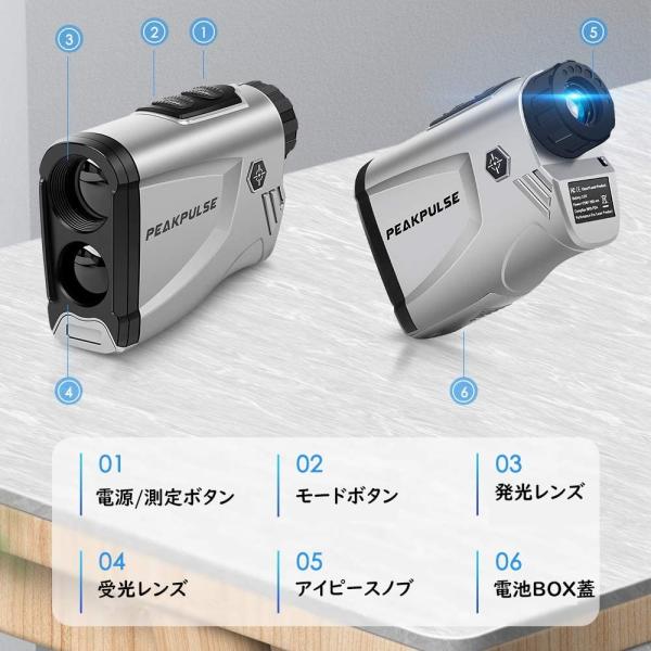 公式peakpulse ゴルフ ゴルフ用 レーザー距離計 ゴルフ 距離測定器 ゴルフスコープ ゴルフレーザー ゴルフ用距離計 ゴルフレーザー 光学6倍望遠 Stabilized技術