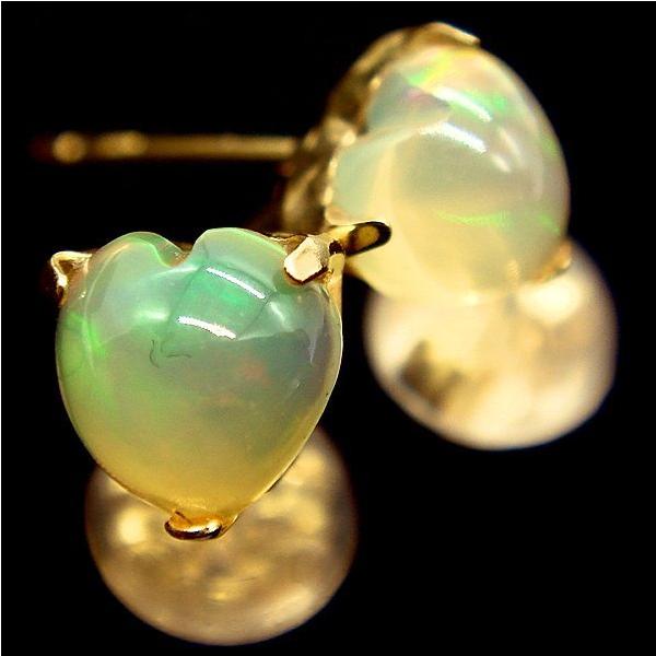 PC1363:K18YG オパール ピアス : マホガニーホール Yahoo!店 - 通販