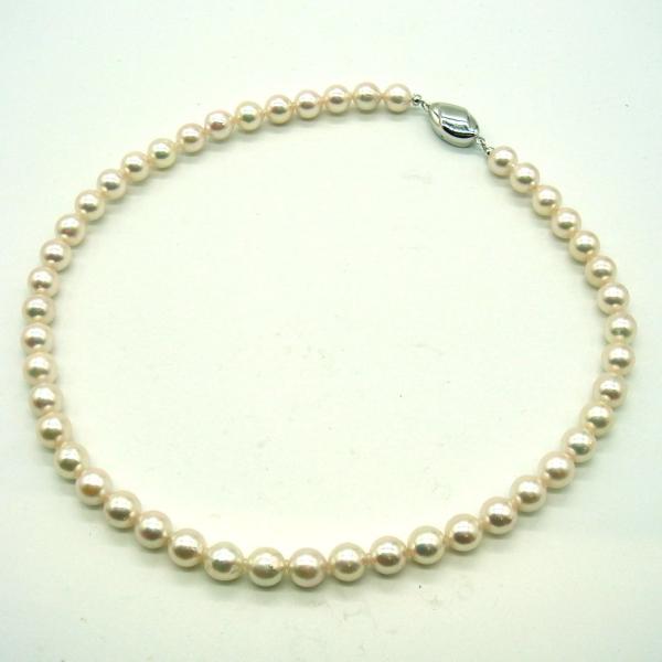 PL242:SV あこや真珠(7.5-8mm) チョーカーネックレス : マホガニー