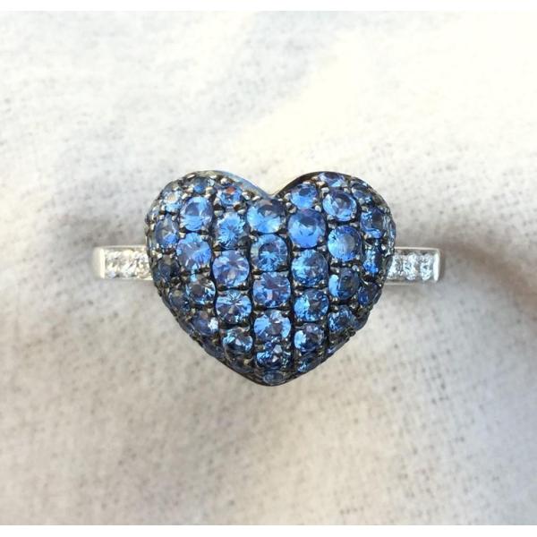 R866:K18WG サファイア ダイヤ リング (#13) : マホガニーホール