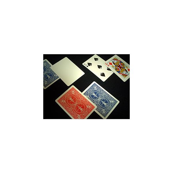 バイスクルトランプのマジック用特殊カードです。［ダブルバック/ダブルフェイス/ダブルブランク/ブランクバック/ブランクフェイス］【裏模様】 ライダーバック　赤・青【サイズ】 ポーカーサイズ※１枚単位ではありません。１組（52〜56枚）セット...