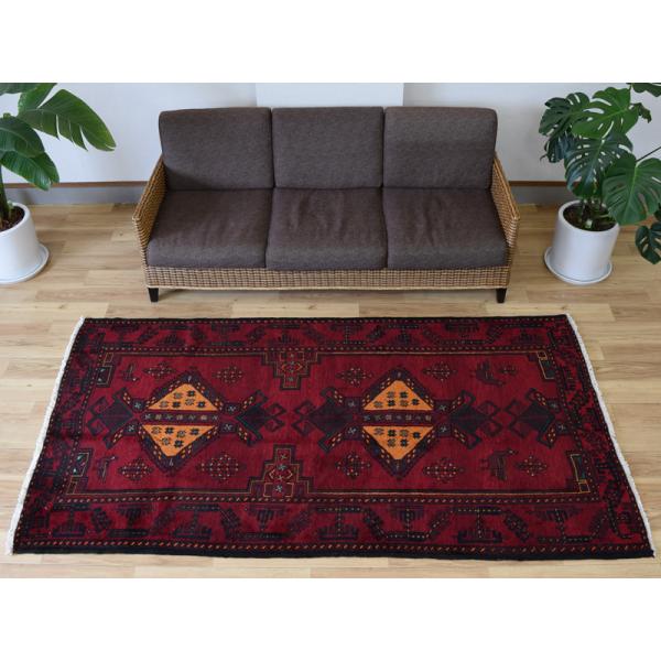 良品 ペルシャ 部族絨毯 バルーチ 235 x 125 cm No.R220 縦2.2m 良品 ペルシャ 部族絨毯 バルーチ 235 x 125 cm No.R220 縦2.2m