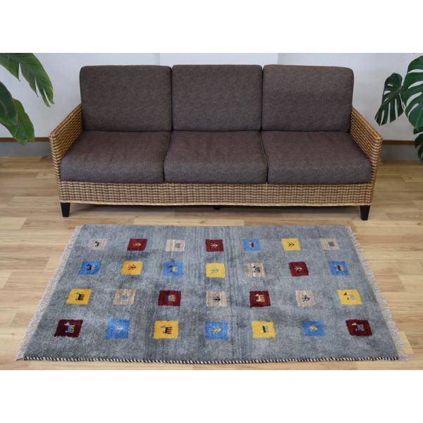新品 ペルシャ ギャッベ 148 x 100 cm No.1956 縦1.5m 横1m 肉厚 新品 ペルシャ ギャッベ 148 x 100 cm No.1956 縦1.5m 横1m 肉厚