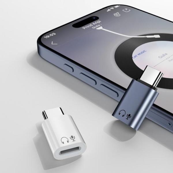 商品名  USB タイプC-Lightningメス Lightningイヤフォン マイク専用 音量コントロール 変換アダプタ Type Cを持つiPhone 15/15 Plus/15 Pro /15 Pro Max /iPhone 16/...