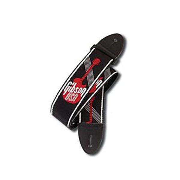 他サイト： ギブソン GIBSON ASGG-600 2 Woven Strap with Gibson Logo-Red ギターストラップの商品画像