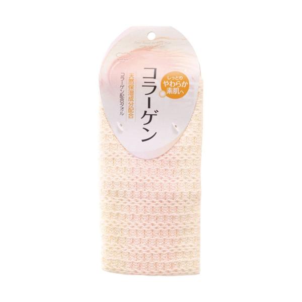 他サイト： マーナ (marna) コラーゲンボディタオル (やわらかめ/泡たち) ボディスポンジ 泡立てネット ボディ用 (背中も洗える) B399の商品画像