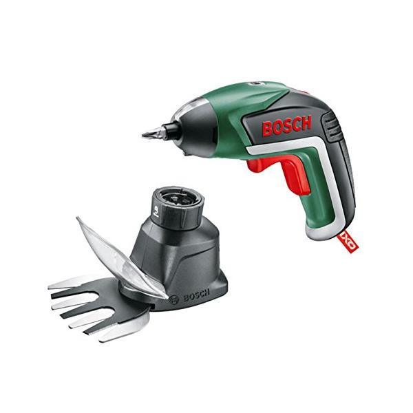 ボッシュ(BOSCH) コードレス電動ドライバー IXO5 正逆転切替 LEDライト(ビット10本 充電器付き) + 園芸バリカンアダプターセッ