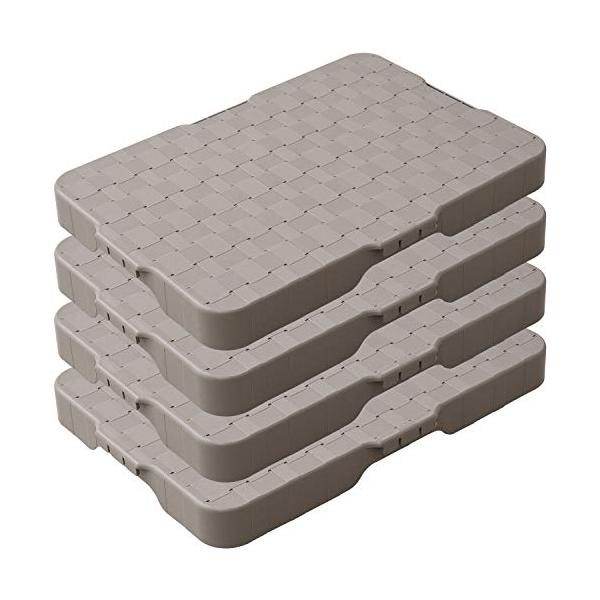 他サイト： 山善(YAMAZEN) 家庭用平台車 28.5×41cm【4台組お得セット】耐荷重50kg 軽量0.8kg 連結機能 台車 平台車 コンパクトの商品画像