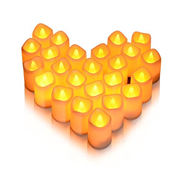 他サイト： Litake(リテーク) LEDキャンドル キャンドルライト プラスチック 24個セット 電池式 ろうそく おしゃれ 癒し 無香料 暖色 揺らぐの商品画像