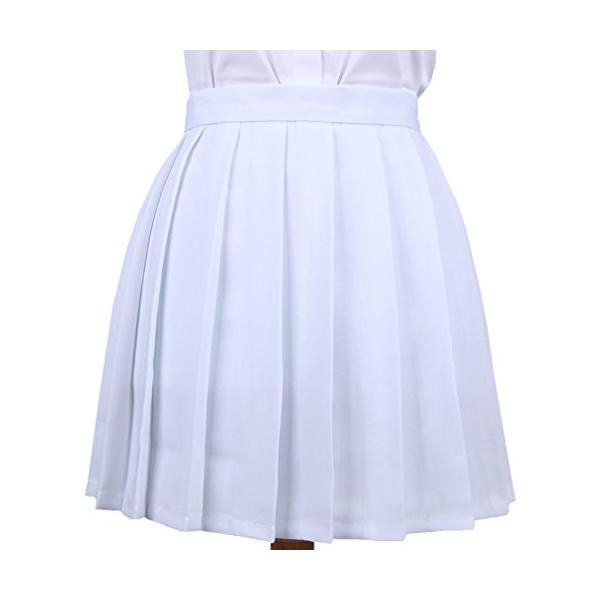 Phoenix's Shop プリーツスカート ミニ 丈40cm レディース 女の子 カワイイ フリフリ 制服スカート ゆらゆら 無地 快適 カ