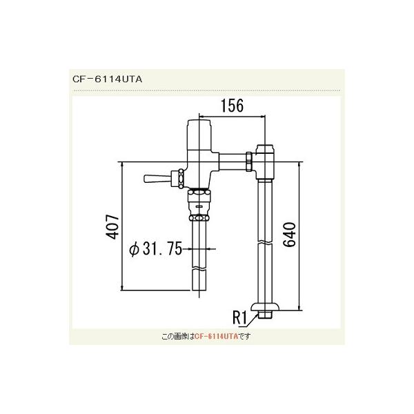 INAX/LIXIL�@CF-6114UTA�@�ሳ�p�t���b�V���o���u(�ߐ��`) �������` ��ʒn [��]