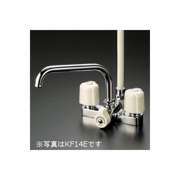 シャワー水栓 KVK　KF14ER3　デッキ形２ハンドルシャワー 取付ピッチ120mm 300mmパイプ付