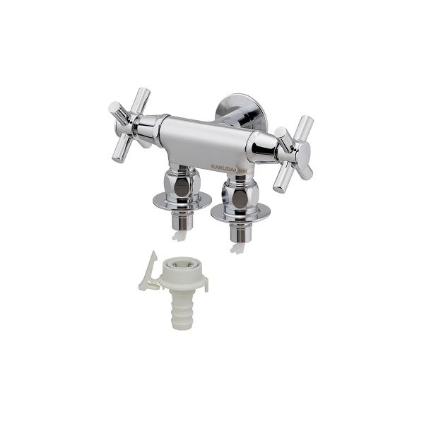 カクダイ（KAKUDAI） 水栓金具 704-129-13 洗濯機用双口水栓 : まいど