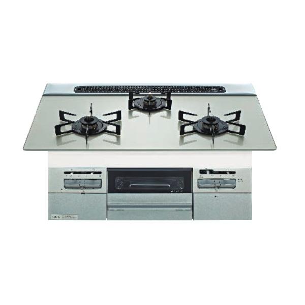 ビルトインガスコンロ 3口 ノーリツ N3WV6RWTP2SI-LP LP プロパンガス Fami 3口 60cmタイプ 両面焼き ムーンシルバーガラストップ メタリックシルバーフェイス【送料無料】 ノーリツ（NORITZ） N3WV6RWTP2SI ビルトインコンロ Fami ファミ 60cm