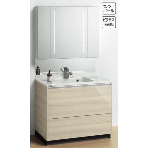 ティアリス クリナップ [ミラーキャビネット(3面鏡)M-1003ANWHM +