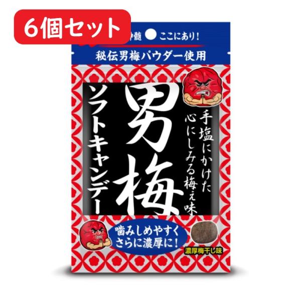 【ノーベル】男梅ソフトキャンデー（35g）×6個セット
