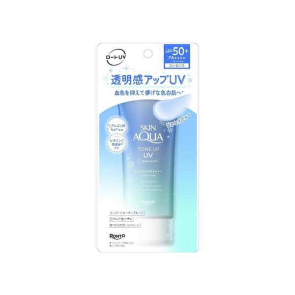「スキンアクア トーンアップUVエッセンス ブルー」は、UVカットしながら、色と光をコントロールし、肌をトーンアップ※1。血色感を抑えて儚げな色白肌に導く※1ブルーカラーの顔・からだ用日やけ止め。すーっとのびて、みずみずしい使い心地。透明感...