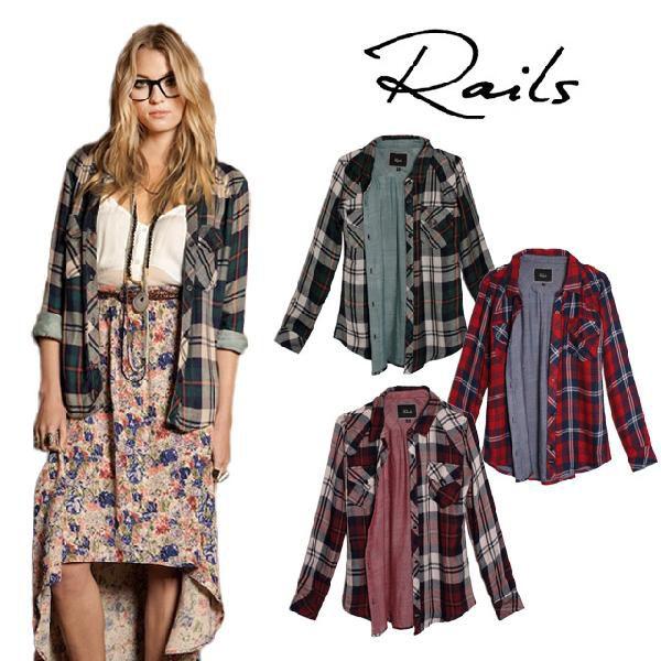 Rails / チェックシャツ 楽天市場】【送料無料】レイルズ Rails チェックシャツ レディース