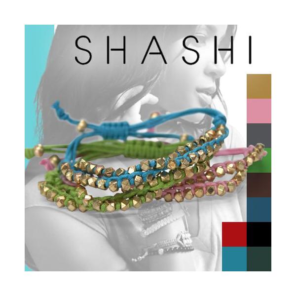 シャシ Shashi ブレスレット ミサンガ アンクレット アクセサリー レディース ペア つけっぱなし ブランド おしゃれ 可愛い プレゼント ギフト 女性 ゴールド 黒