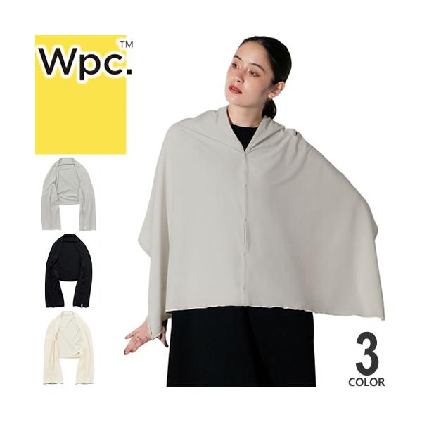 wpc w.p.c UVカット 接触冷感3wayショール レディース アームカバー ストール ボレロ メロウ 紫外線対策 おしゃれ 黒 白 ブラック グレー ホワイト