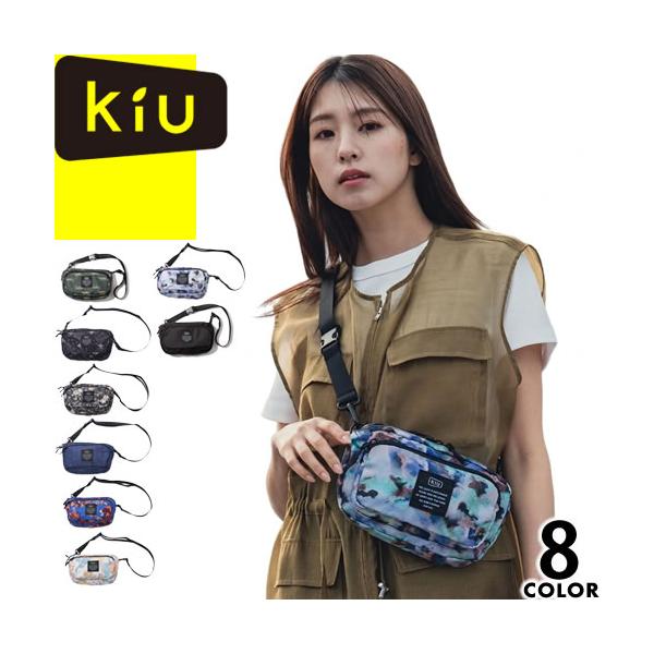 kiu キウ バッグ ショルダーバッグ 300D フロントポケットミニショルダーバッグ K156 レディース メンズ 軽量 防水 撥水 アウトドア ブランド おしゃれ 黒