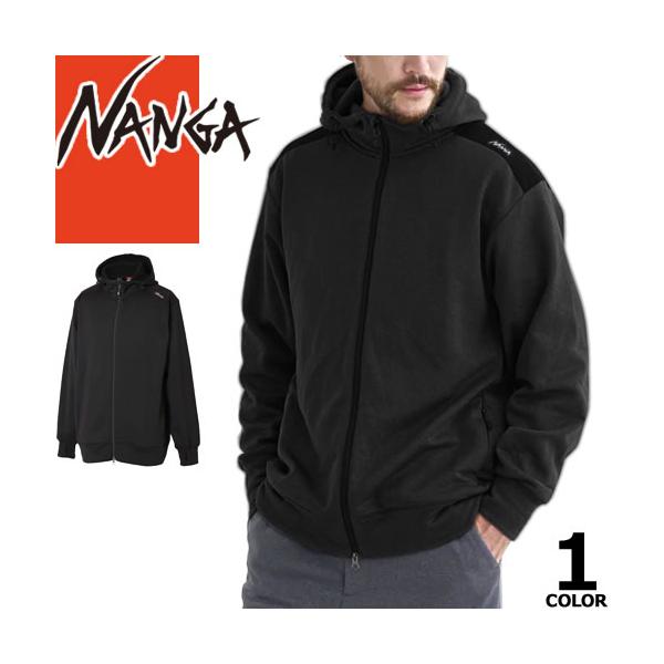 ナンガ NANGA ポーラテック パワーストレッチ ジップパーカー メンズ アウター 保温 暖かい 裏起毛 アウトドア ブランド 大きいサイズ おしゃれ 黒 ブラック