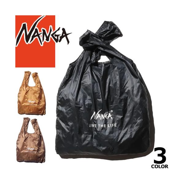 ナンガ NANGA ポケッタブル エコバッグ トートバッグ メンズ レディース 撥水 軽量 コンパクト 折りたたみ 簡単 レジバッグ ショッピングバッグ ブランド 黒