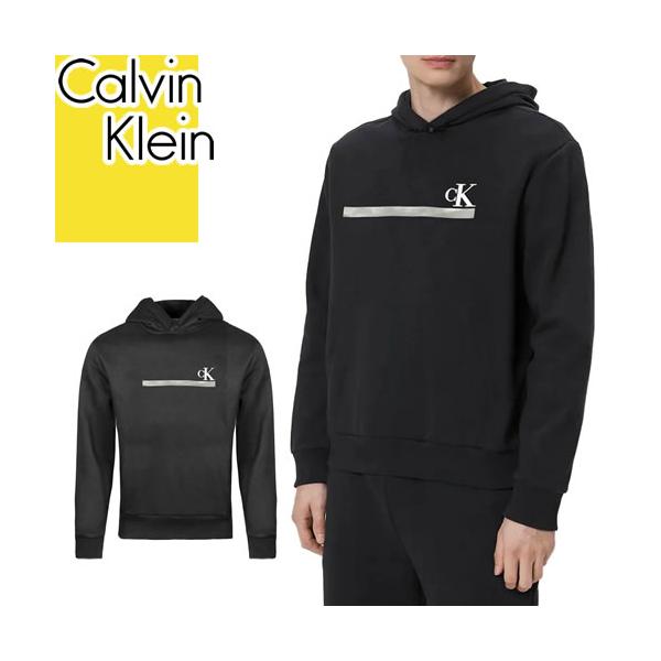 【新品】カルバンクライン プルオーバー パーカー ブラック L Calvin Klein(カルバンクライン) パーカーK110076 K110076