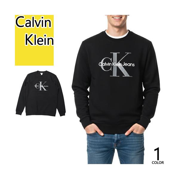 2025年秋冬新作 Calvin Klein MONOGRAM LOGO SWEATSHIRT 40GC200カルバンクライン トレーナー メンズ 裏起毛 クルーネック 丸首 プレゼント ギフト 男性 20代 30代 40代 50代 60代...