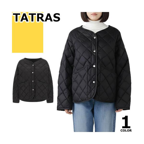 【美品】タトラスCERCIDAノーカラーキルティングダウンジャケット黒02 TATRAS（タトラス） アスター ダウン ダウンジャケット レディース