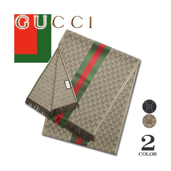 グッチ GUCCI マフラー ストール レディース メンズ GG柄 ウール 大判 冬 ブランド 黒 ブラック ベージュ 147351 4G704  :204-100:MSS 通販 