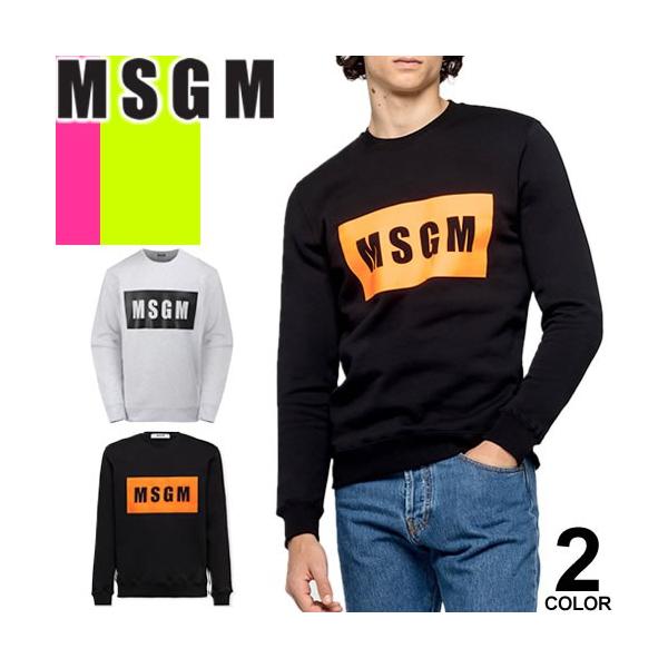 海外最新 MSGM メンズ トレーナー M クリーム色 スウェット ブランド
