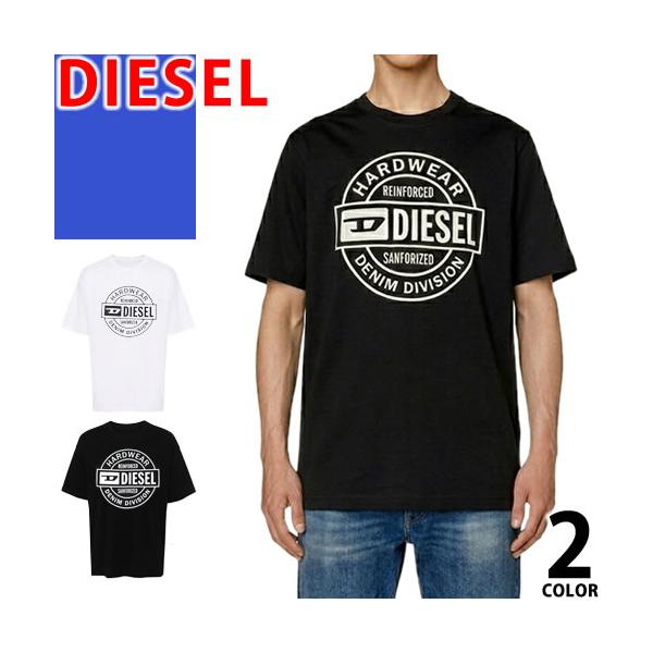 ディーゼル DIESEL Tシャツ A19701 RHQBH メンズ 半袖 ロゴ プリント ブランド 大きいサイズ 綿100% おしゃれ 白 黒 ホワイト ブラック