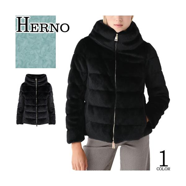 HERNOヘルノ38試着のみ黒エコファー HERNO(ヘルノ)のエコファーフードダウン通販 | 集英社HAPPY PLUS