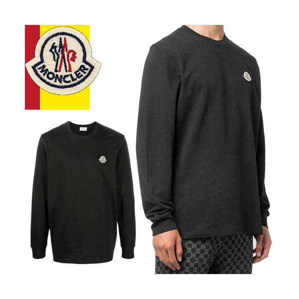 モンクレール MONCLER ロンT ロング スリーブ Tシャツ メンズ 長袖 クルーネック 丸首 ロゴ ブランド おしゃれ 大きいサイズ 黒 ブラック :252-065:MSS 通販 サイズXS】モンクレール MONCLER ロングTシャツ ロンT