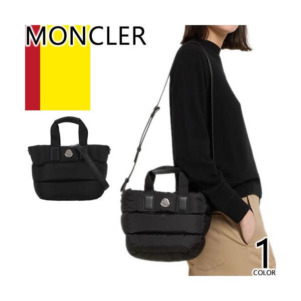 MONCLER ブラック トートバッグ ポーチ付き ブラック New Trick トートバッグ : バッグ&スモール