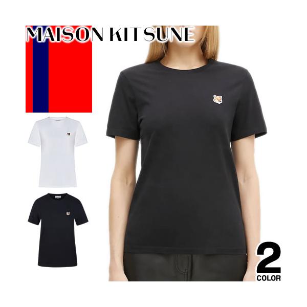 正規品　美品　MAISON KITSUNE 刺繍キツネ Tシャツ　レディース 楽天市場】MAISON KITSUNE Tシャツ メゾン キツネ CHILLAX FOX