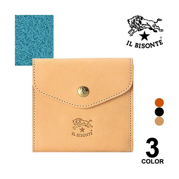 【新品未使用】イルビゾンテ 二つ折り がま口 財布 ヤキヌメ キャラメル IL BISONTE（イルビゾンテ） 二つ折り財布 カウハイドレザー CARAMEL