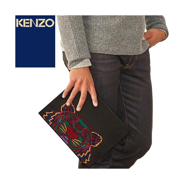 ケンゾーパリス/ KENZO PARIS ／ タイガー / クラッチバッグ牛革