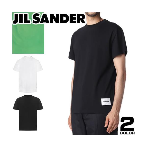 ジルサンダー JIL SANDER Tシャツ 半袖 クルーネック 丸首 メンズ オーバーサイズ ロゴ コットン 大きいサイズ ブランド プレゼント 白  黒 ホワイト ブラック