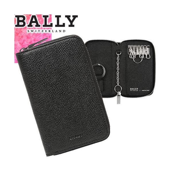 Bally バリー BALLY キーケース キーリング ブラック プリント Bally バリー BALLY キーケース キーリング ブラック プリント