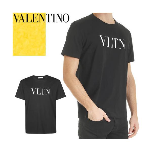 ヴァレンティノ VALENTINO Tシャツ VLTN T-SHIRT TV3MG10V3LE 0NO メンズ 半袖 クルーネック 丸首 ロゴ  ブランド おしゃれ 大きいサイズ 黒 ブラック