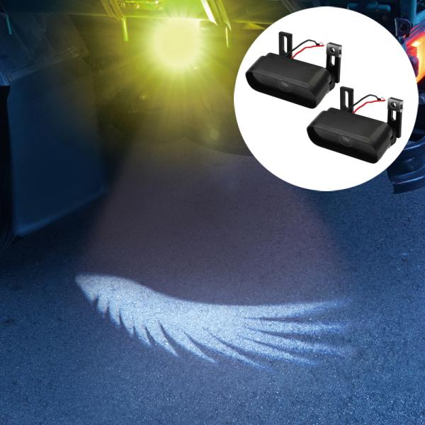 ウイングダウンライトペア ホワイト発光 CE-495 12V/24V共用 左右セット 槌屋ヤック トラック LEDダウンライト 翼の形 羽