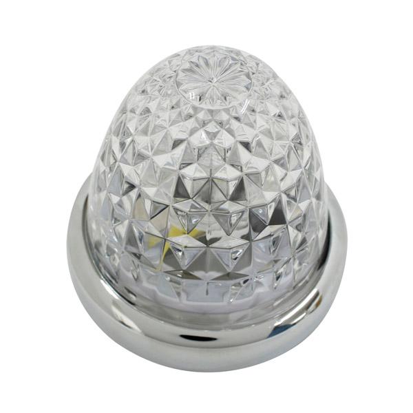 クリアのガラスレンズのマーカーランプで、電球なしの仕様です。※電球は別途ご用意ください。●メッキリング+ガラスカットレンズのミリオンレンズ仕様マーカー。●自分好みの光源で使えるバルブレス仕様。●推奨使用電球： DC24V／BA15s 12W...