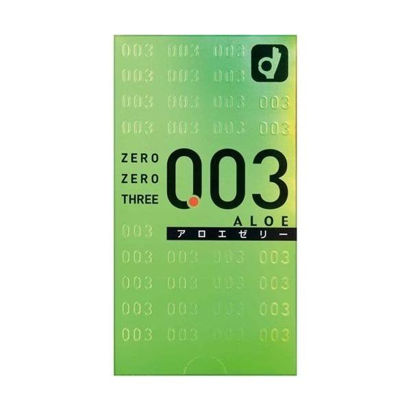 オカモト ゼロゼロスリー 003 アロエゼリー 10個入 オカモト コンドーム ゼロゼロスリー ( 003 ) アロエ2000 ( 10コ入 ) 避妊具  スキン  岡本