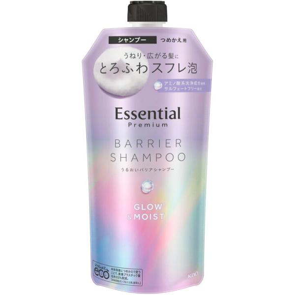 他サイト： エッセンシャル プレミアム うるおいバリアシャンプー グロウ＆モイスト つめかえ用 340ml うねり 保湿の商品画像
