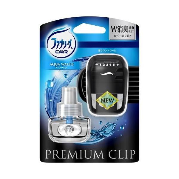P＆G ファブリーズ プレミアムクリップ アクアワルツの香り 本体 7ml  自動車内消臭 芳香剤 カー用品