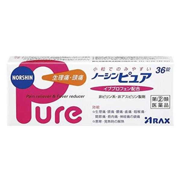 他サイト： 【指定第2類医薬品】ノーシンピュア 36錠 解熱鎮痛薬 頭痛 生理痛 腰痛の商品画像