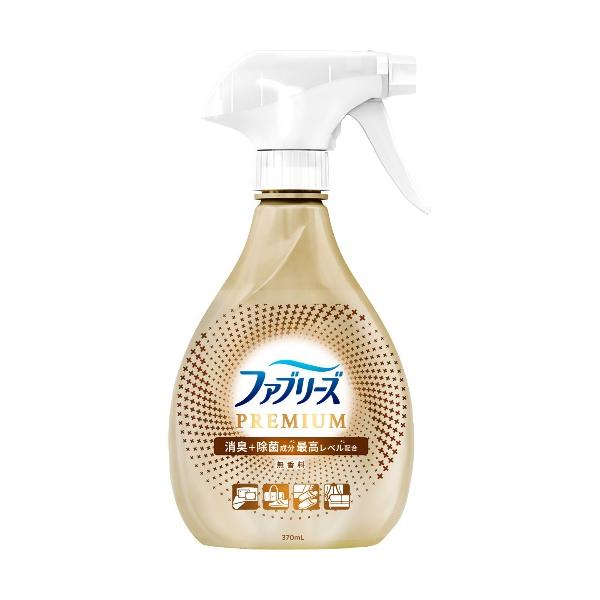 他サイト： ファブリーズ W除菌+消臭スプレー 布用 PREMIUM 無香料 本体(370ml) 新消臭プレミアム 消臭も除菌も最高レベル 消臭剤の商品画像